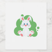 Cartoon-Hasen-Glanz Weinetikett (Einzelnes Label)