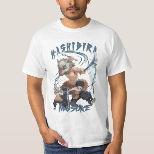 Cartoon Hashibira Inosuke T-Shirt (Vorderseite)