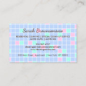 Cartoon Haushaltshilfe Reinigungsservice Tiles Zuh Visitenkarte (Rückseite)