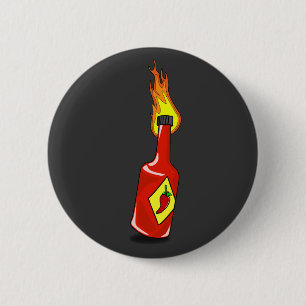 Cartoon-heiße Soße-Knopf Button