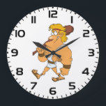 Cartoon Hercules Greek Mythology Hero with Club Große Wanduhr<br><div class="desc">Keep time with a decorative touch using this custom wall clock. Featuring a high-impact plexiglass face and a silent clock mechanism, this timepiece is as functional as it is beautiful. The lightweight design makes it easy to hang in any room, from the kitchen and office to a nursery or living...</div>
