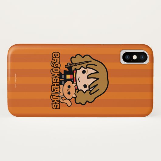 Cartoon Hermione und Crookshanks Case-Mate iPhone Hülle (Rückseite (Horizontal))