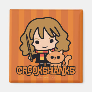 Cartoon Hermione und Crookshanks Magnet