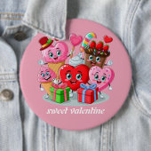 Cartoon Herzlich Willkommen im Valentinstag Button (Beispiel)