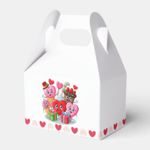 Cartoon Herzlich Willkommen im Valentinstag Geschenkschachtel