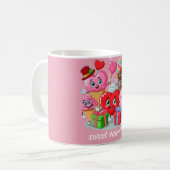 Cartoon Herzlich Willkommen im Valentinstag Kaffeetasse (Vorderseite Links)