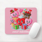 Cartoon Herzlich Willkommen im Valentinstag Mousepad (Mit Mouse)