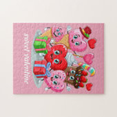 Cartoon Herzlich Willkommen im Valentinstag Puzzle (Horizontal)