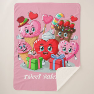Cartoon Herzlich Willkommen im Valentinstag Sherpadecke