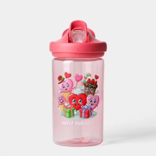 Cartoon Herzlich Willkommen im Valentinstag Trinkflasche
