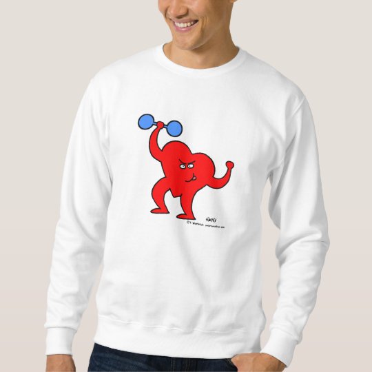 Cartoon-Herzworkout-Fitness-Motivations-Übung Sweatshirt