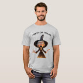 Cartoon Hexe "Trick or Treat" T-Shirt (Vorne ganz)