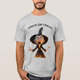 Cartoon Hexe "Trick or Treat" T-Shirt