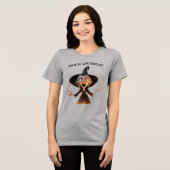 Cartoon Hexe "Trick or Treat" Tri-Blend Shirt (Vorderseite voll)