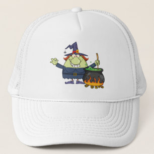 Cartoon Hexe Truckerkappe