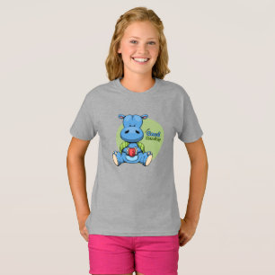 Cartoon Hippo Kinder T-Shirt