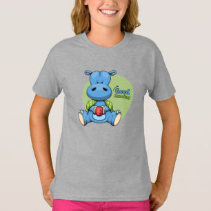 Cartoon Hippo   Kinder T-Shirt
