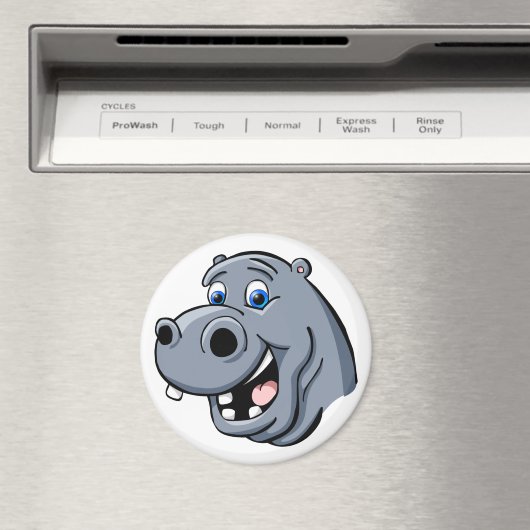 Cartoon Hippo Magnet (In Situ (Geschirrspüler))
