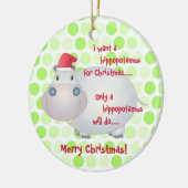 Cartoon Hippopotamus Weihnachtsschmuck (Links)