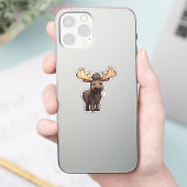 Cartoon-Hirschdarstellung Aufkleber (Telefon)