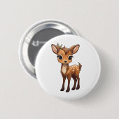 Cartoon-Hirschdarstellung Button (Vorne & Hinten)