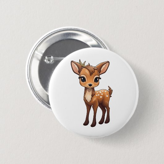Cartoon-Hirschdarstellung Button (Vorne & Hinten)