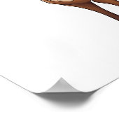 Cartoon-Hirschdarstellung Poster (Ecke)