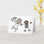 Cartoon-Hochzeit Karte (Gelbe Blume)