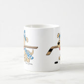 Cartoon Hockey Dog Kaffeetasse (Mittel)