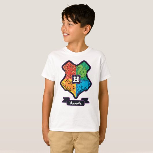 Cartoon Hogwarts Crest T-Shirt (Vorne ganz)