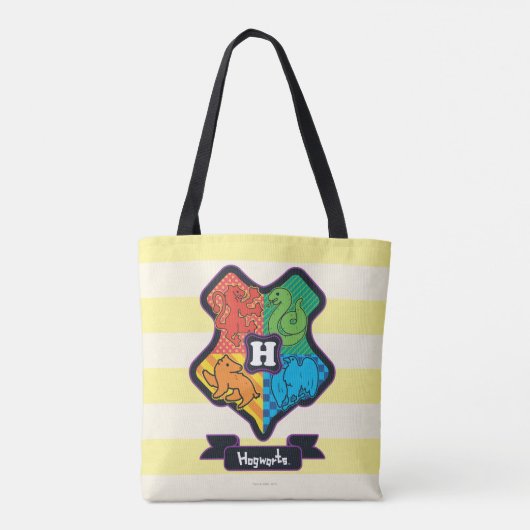 Cartoon Hogwarts Crest Tasche (Rückseite)