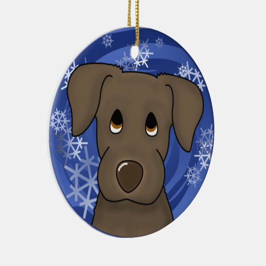 Cartoon Holiday Schokolade Labrador Ornament (Rechts)