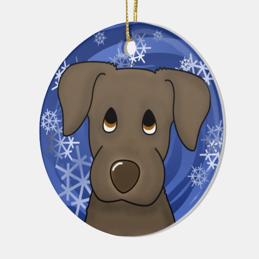 Cartoon Holiday Schokolade Labrador Ornament (Links)