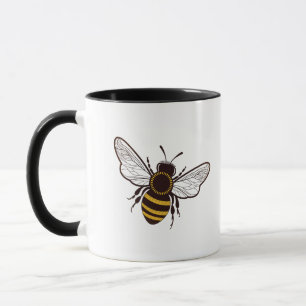 Cartoon Honey Bee Flying Tasse
