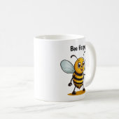 Cartoon Honey Bee Personalisiert Kaffeetasse (VorderseiteRechts)