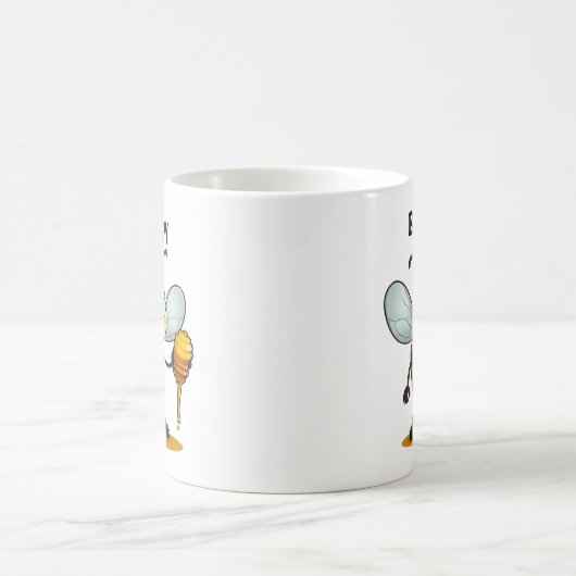 Cartoon Honey Bee Personalisiert Kaffeetasse (Mittel)