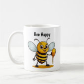 Cartoon Honey Bee Personalisiert Kaffeetasse (Links)