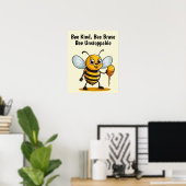 Cartoon Honey Bee Personalisiert Poster (Heimbüro)