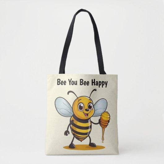 Cartoon Honey Bee Personalisiert Tasche (Vorderseite)