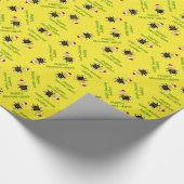 Cartoon Honey Bee Weihnachtsgeschenk Wrap Imker Geschenkpapier (Ecke)