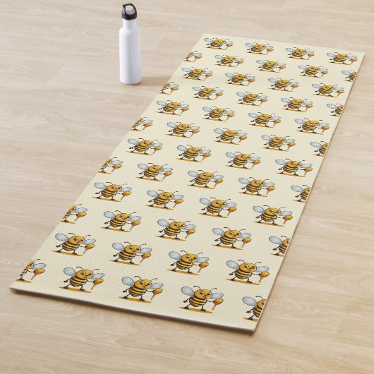 Cartoon Honey Bee Yogamatte (Beispiel)