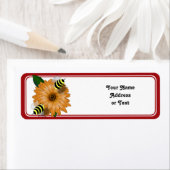 Cartoon Honey Bees Meeting über Orange Blume (Insitu)