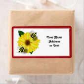 Cartoon Honey Bees Treffen auf Gelbe Blume (Insitu)