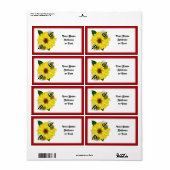 Cartoon Honey Bees Treffen auf Gelbe Blume (Vorne)