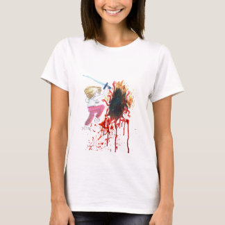 Cartoon Horror Monster Girl Kampf Kakerlaken T-Shirt