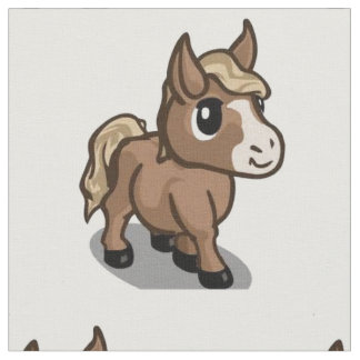 Cartoon Horse Fabric Stoff