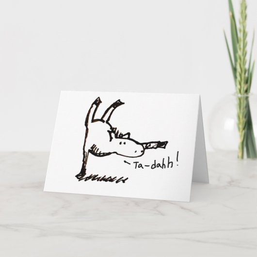 Cartoon Horse ¡Felicidades! Congratulations Card Karte (Vorderseite)