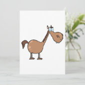 Cartoon Horse Invitations Einladung (Stehend Vorderseite)