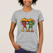 Cartoon hot peppers T-Shirt (Vorderseite)