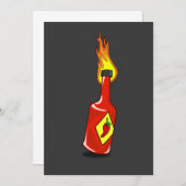 Cartoon Hot Sauce Einladung (Vorne/Hinten)